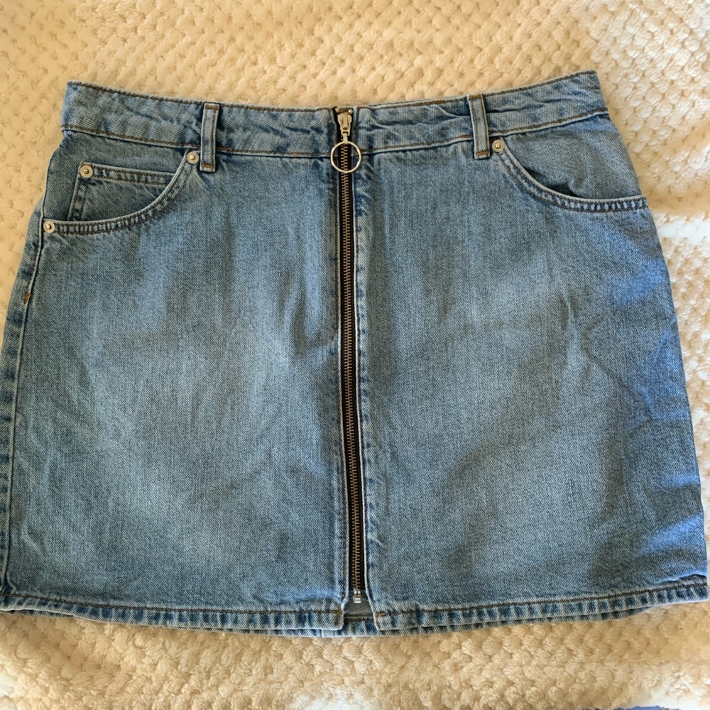 topshop jean skirt